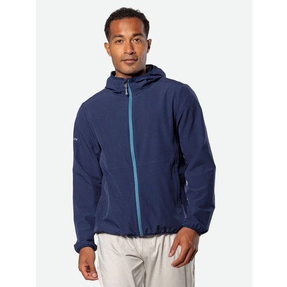 NWT Nathan Waterproof Hooded Tour Jacket Peacoat Navy Blue